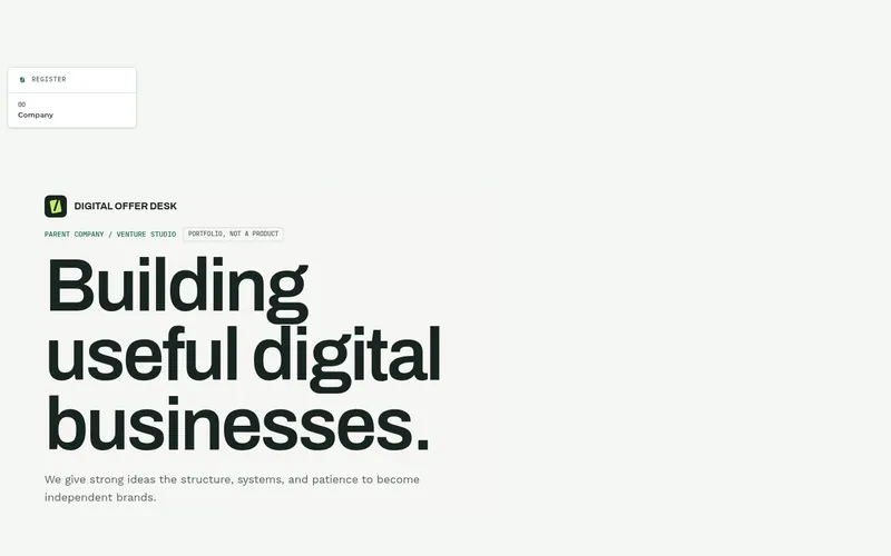 Digital Offer Desk on a desktop
