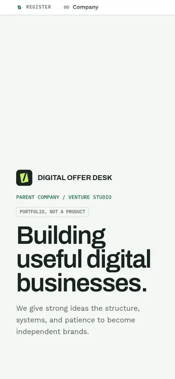 Digital Offer Desk on a phone