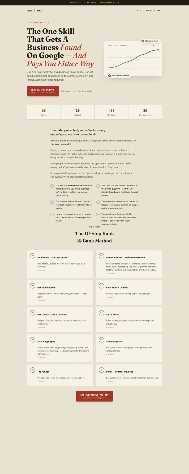 Rank & Bank on a desktop